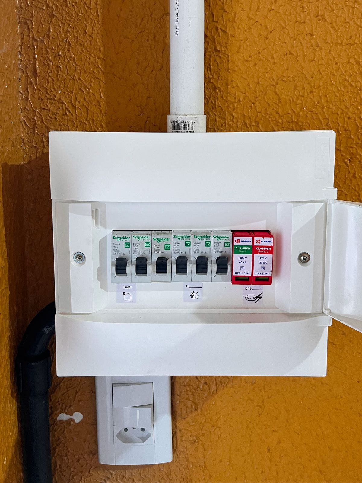 Quadro residencial instalado pela Virto Elétrica